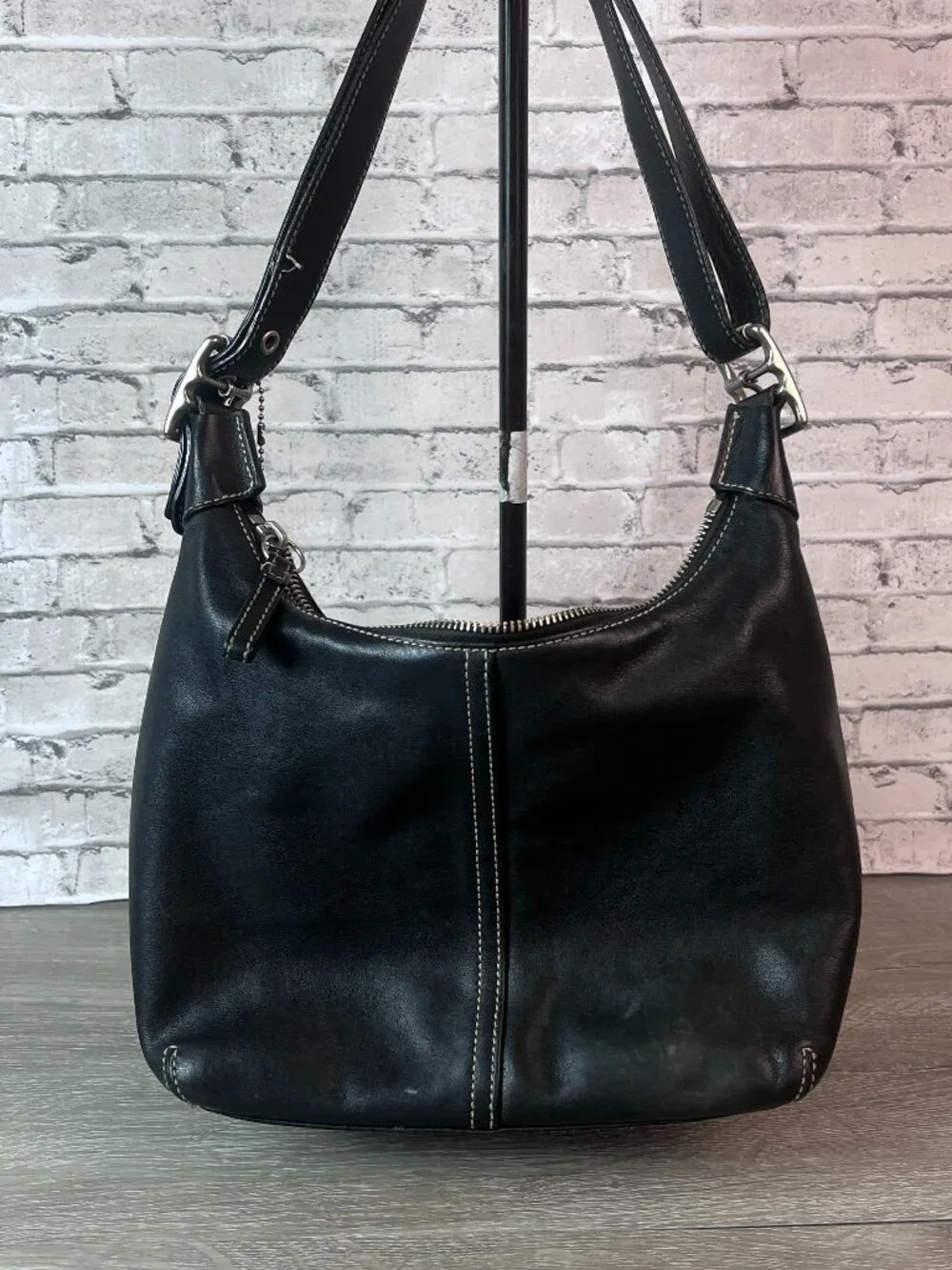 COACH Vintage Legacy Ergo Hobo Convertible Crossbody Shoulder Bag Black 9566